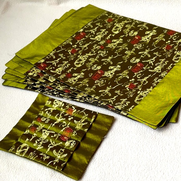 🆕 NEW 6 Placemats & chopstick holder - Picture 1 of 5